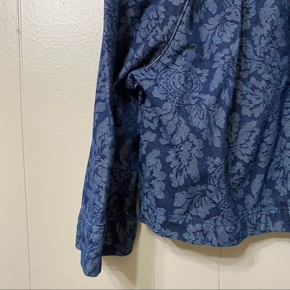 Venezia 14/16 Blue Floral Denim Snap Button Jacket - Picture 10 of 11